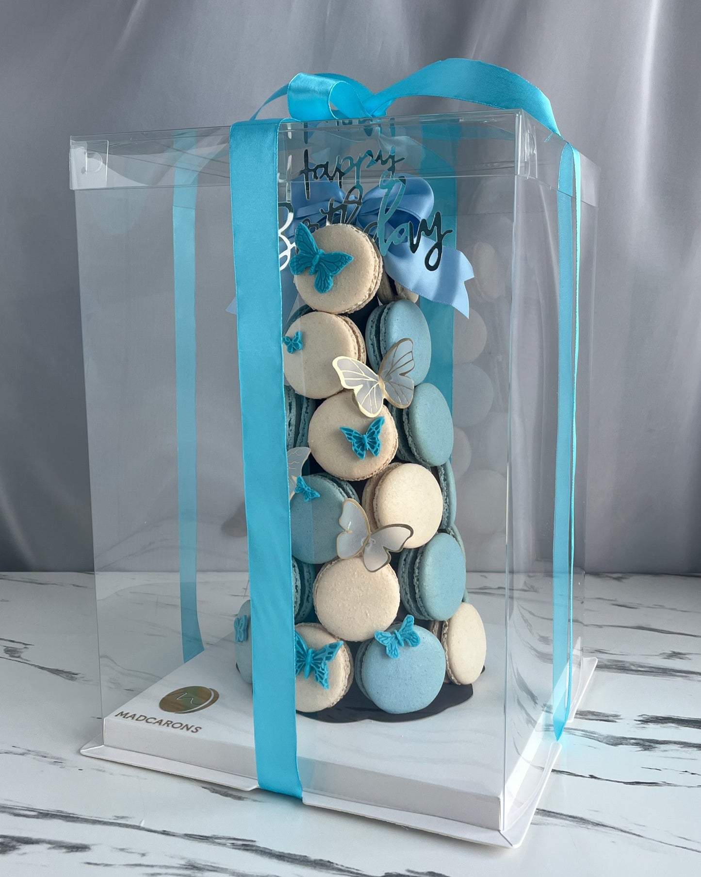 Blue Theme Macaron Tower