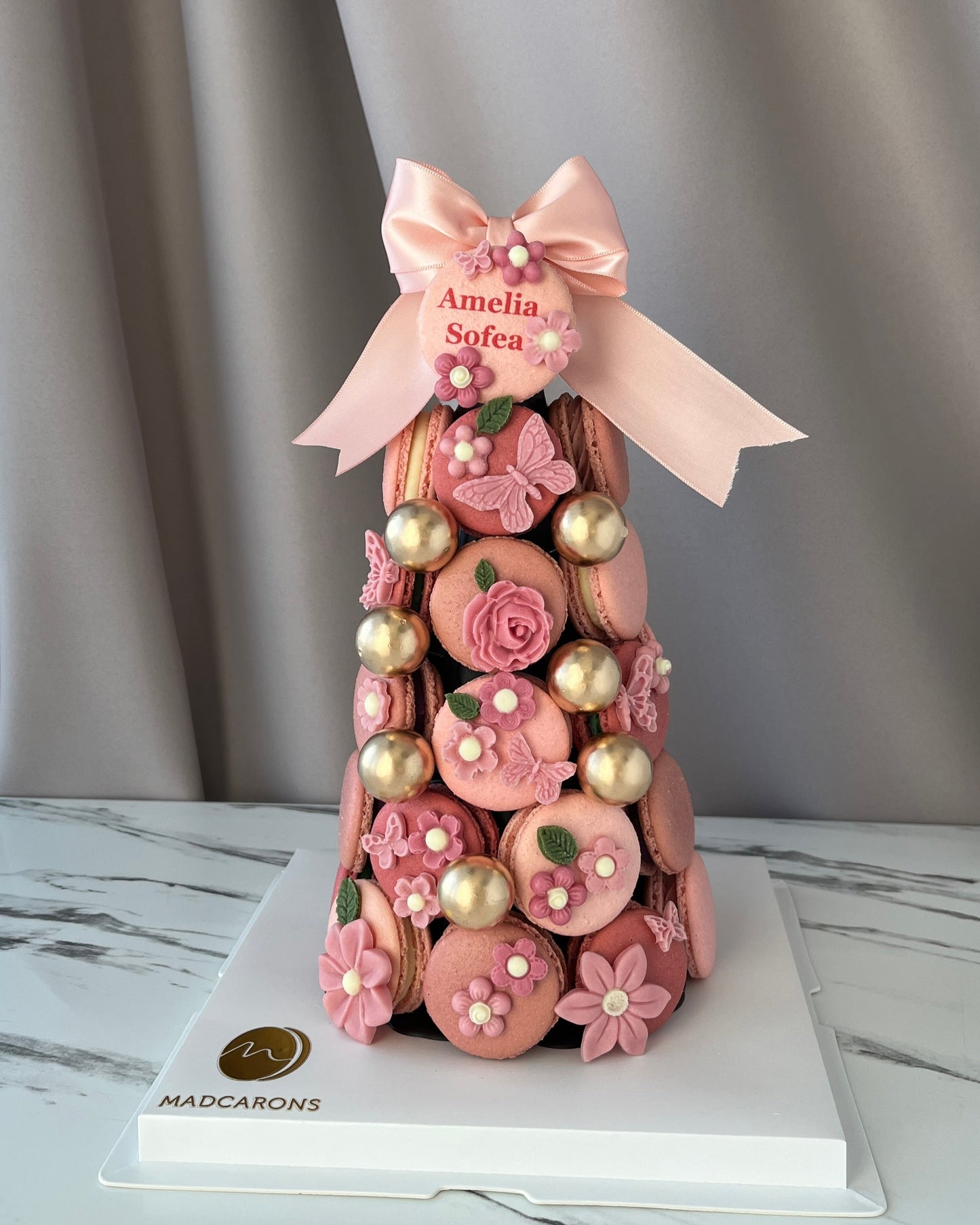 Pink Theme Macaron Tower