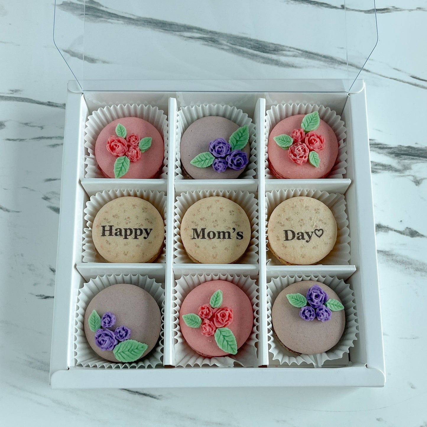 Sweet 2D Floral Macarons