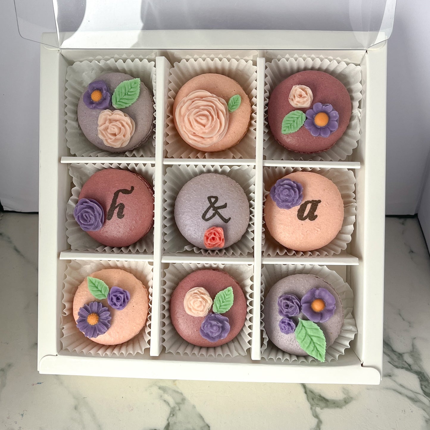 Sweet 2D Floral Macarons